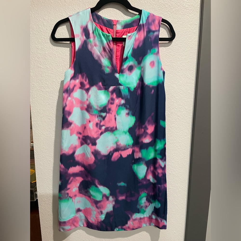 Kate Spade Pink and Green Tie-Dye Mini Dress